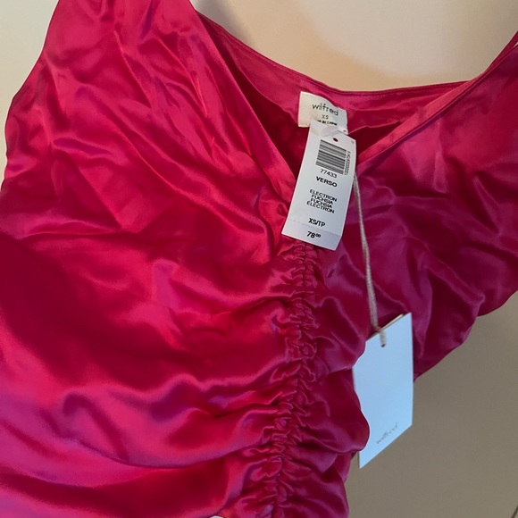 Wilfred Fuchsia Ruched Tie-Strap Top - Picture 3 of 3